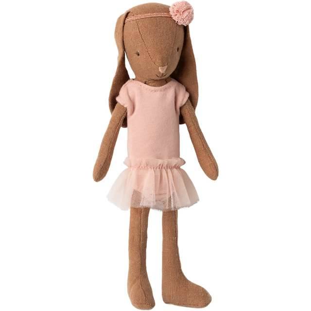 Maileg - Bunny Size 1, Chocolate Brown - Ballet Suit And Skirt - Plyschleksak - Rose - H21 CM