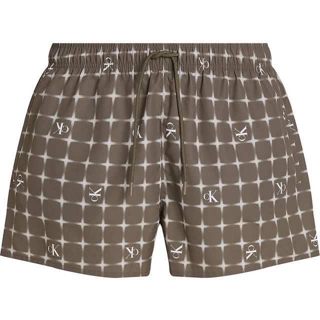 Short Drawstring Swim Shorts - CK Monogram