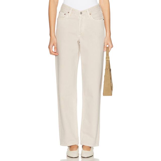 AGOLDE V-waist Baggy Jeans in Scone - Cream. Size 26 (also in 24, 27, 28, 29, 30, 31, 32). (26)