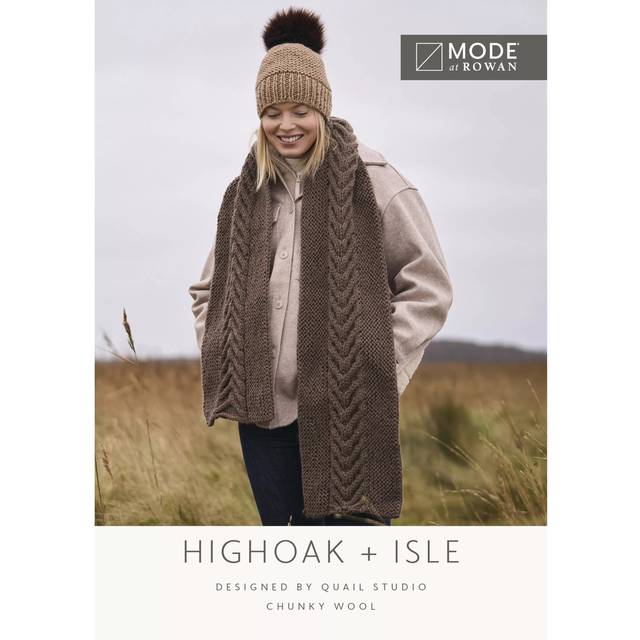 MODE at Rowan Highoak and Isle Scarf and Hat Knitting Pattern
