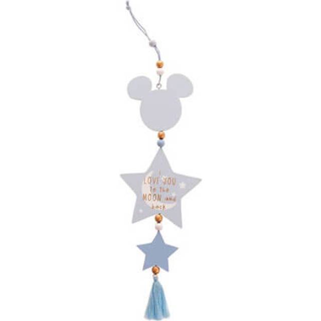 Disney Mickey Mouse Love You To The Moon & Back Hanging Baby Plaque