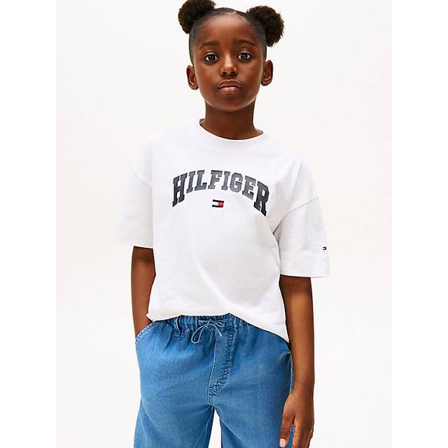 Tommy Hilfiger Kids' Varsity Arch T-Shirt, White