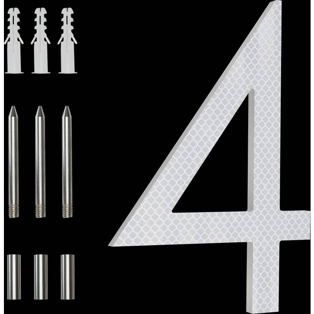 8 Inch Reflective Numbers For Address On House  Modern House Numbers Metal Black address Street Large Modern House Numbers Float