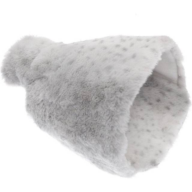 Snow Leopard Faux Fur Hot Water Bottle Foot Warmer