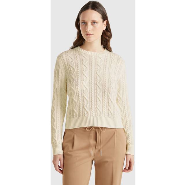 Benetton Cotton Cable Knit Jumper