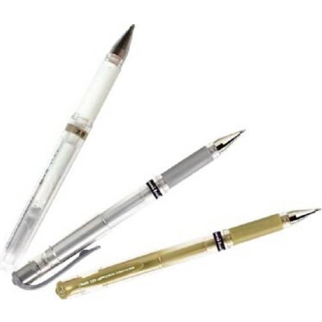 Uni Ball Signo Gel Ink Pens Medium Point 10mmgold  Silver  White Inkvalue Set of 3