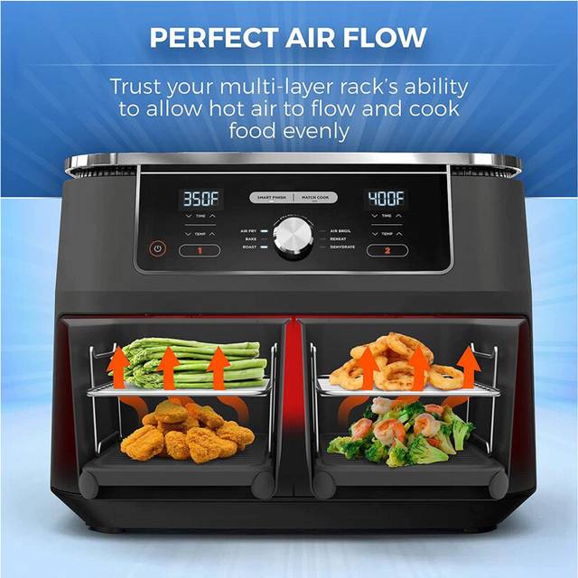 Air fryer rack double basket with dehydration and cooling multi-function 1 set