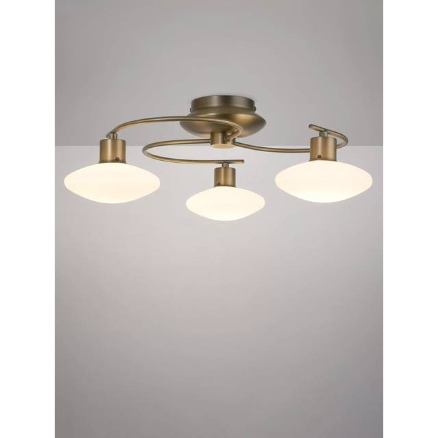 John Lewis Tameo LED Semi Flush 3 Arm Ceiling Light, Chrome