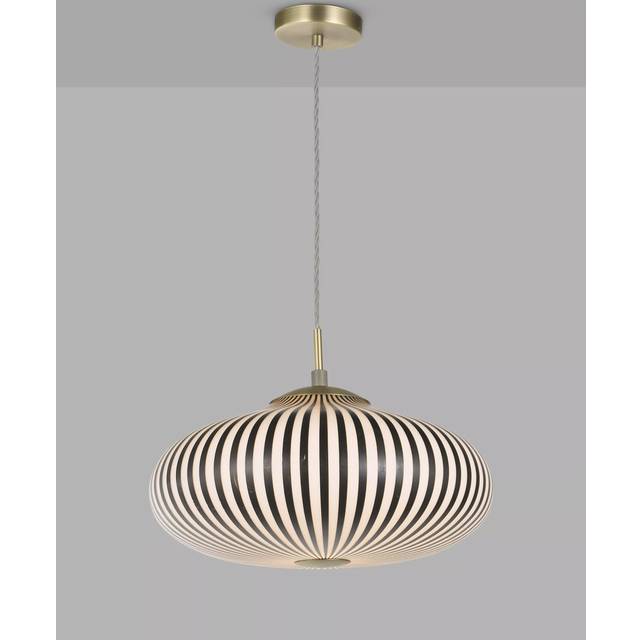 John Lewis Okapi Pendant Ceiling Light, Black/White