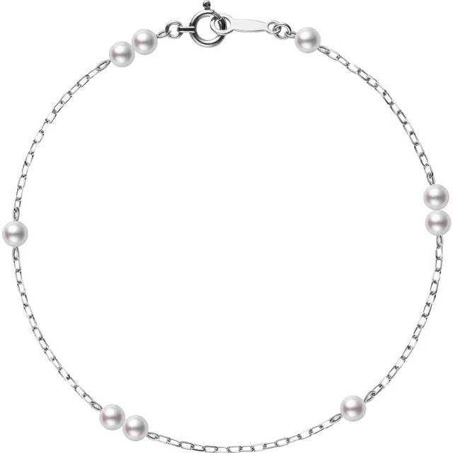Mikimoto 18ct White Gold Akoya Pearl 18cm Bracelet