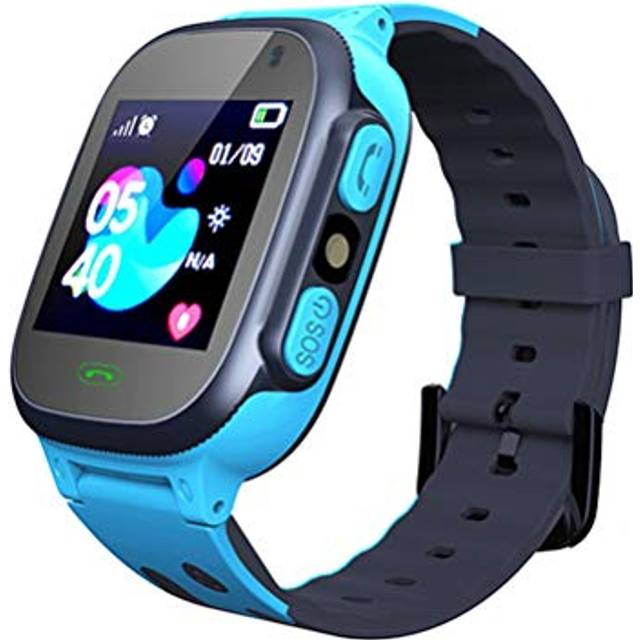 QoFina Barn Smartwatch LBS Tracker, musik Kids Smart Watch, SOS, 1,44 tums LCD-pekskärmsklocka med digitalkamera, spel, väckarklocka för pojkar flickor student