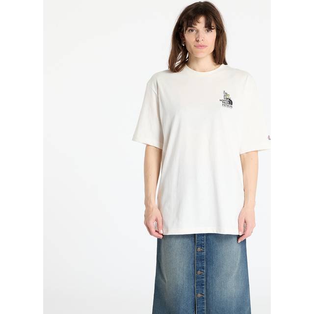 T-shirt The North Face UNISEX Ss Clean Trails Oversized Tee White Dune XXL (XXL)