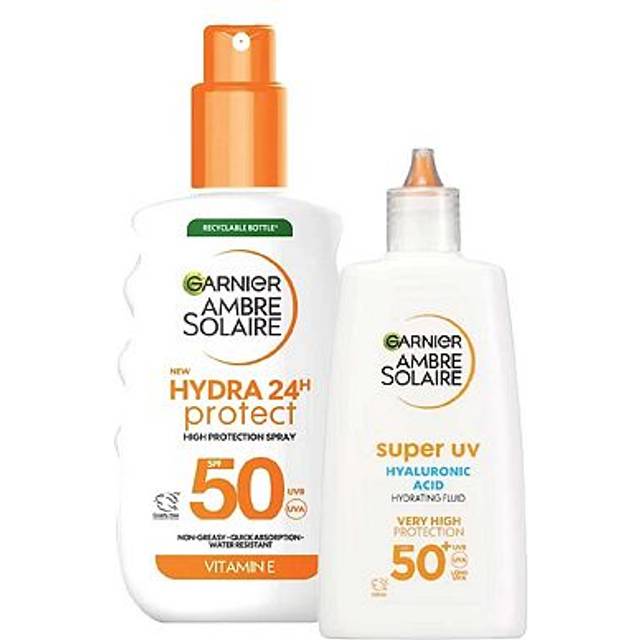 Garnier Ambre Solaire SPF50 Hydrating Vitamin E Face & Body Bundle