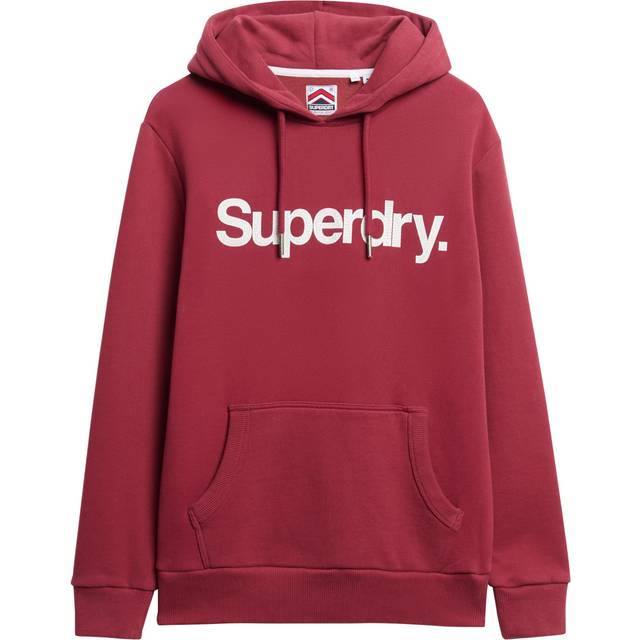Superdry Herren Core Logo Hoodie Rot - Größe: XL