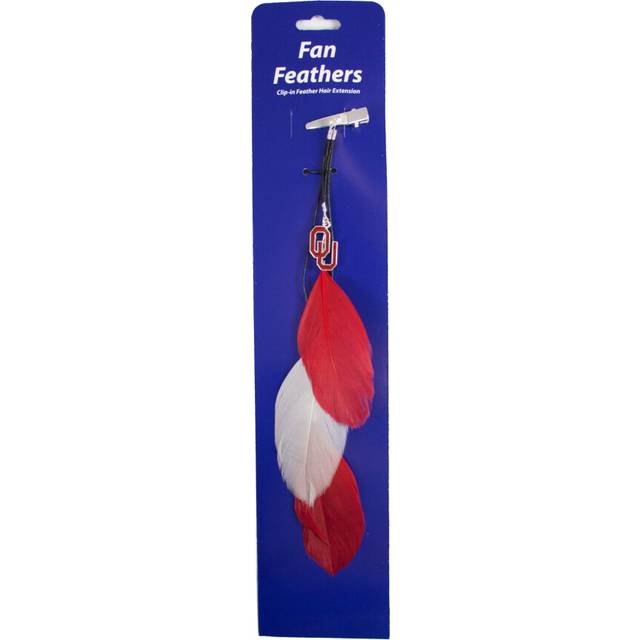 Littlearth Women's NCAA Oklahoma Sooners Feather Hair Clip  One Size  Team Color