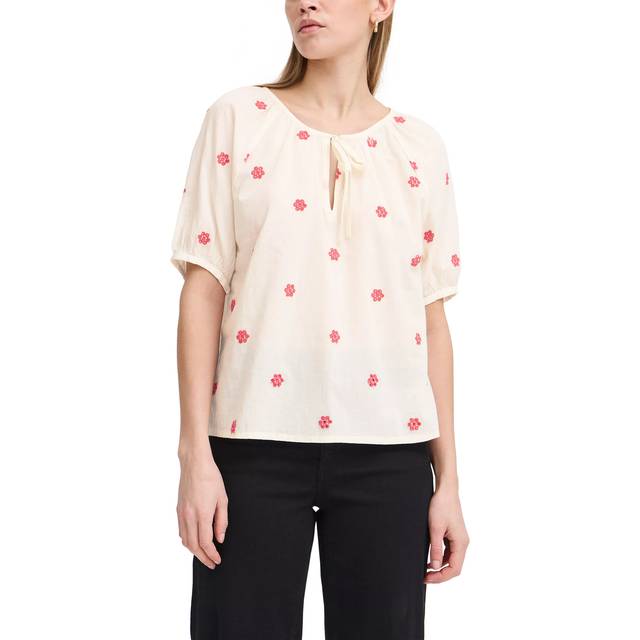ICHI, Blouses, female, Multicolor, M, Stylish Almond Milk Blouse