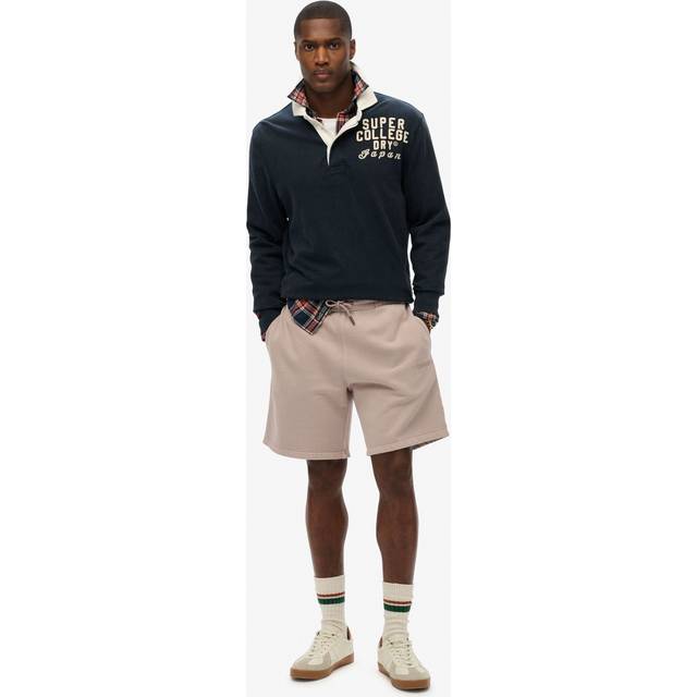 Superdry Micro Logo Shorts, Deep Beige Slub