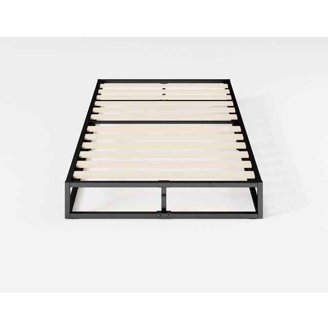 Dekker Metal Platform Bed with Wooden slat support 15cm/6in Height - Black (European Single (90 x 200 cm))