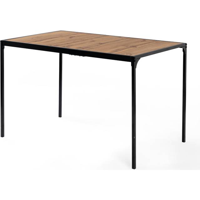 Scandinavian Wooden Dining Table - Dark Brown Wood