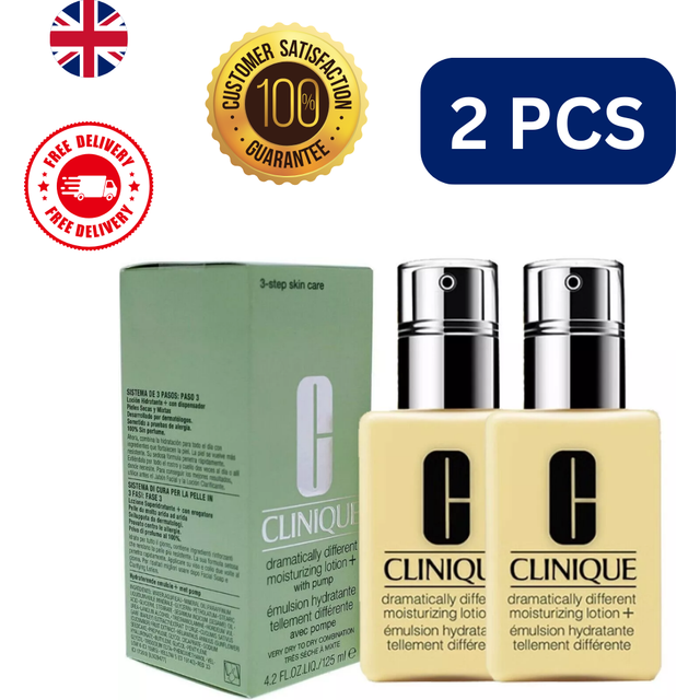 2 x 125ml clinique dramatically different moisturizing lotion with pump uk
