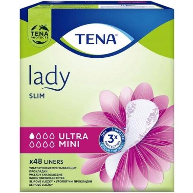 Tena Lady Slim Ultra Mini Anatomical Liners, 48 Pack