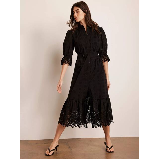 Mint Velvet Broderie Anglaise Shirt Midi Dress