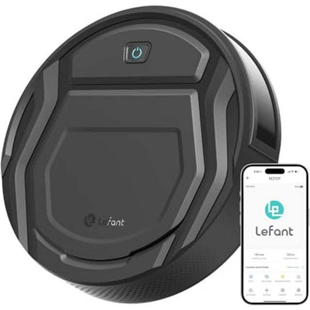 Lefant M210P Robot Vacuum Cleaner, Featured Carpet Cleaner Small Robot 7.8cm Thin 28cm DIA, Robotic Vacuum Alexa Voice Control Self-Charging Ideal for
