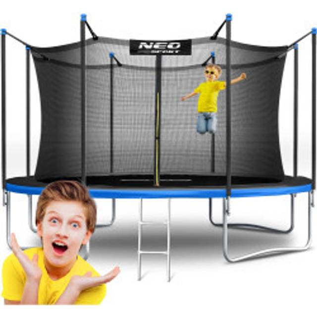 Garden trampoline 12ft/374cm with inner safety net and ladder from Neo-Sport