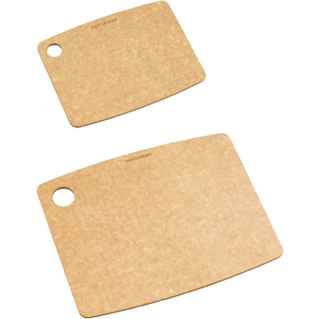 Epicurean Wooden Cutting Board Gift Natural 2 Dishwasher Safe Set, S/M, Pieces, brown