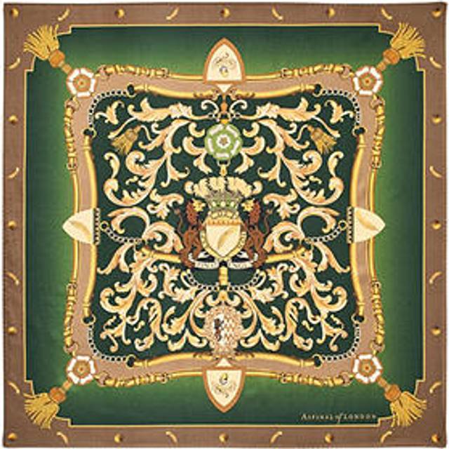Signature Shield Silk Scarf - Racing Green - Established by British entrepreneur Iain Burton in 2001, Aspinal of London is where the best of British craftsmanship meets luxurious leather materials. The label is dedicated to creating handmade, quality products that are designed to stand the test of time through generations, while its wide range of styles offers something for everyone, from clutches to camera bags, wallets to cardholders; elevating your daily edits has never been easier.