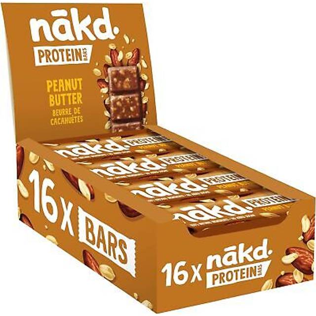 Nakd peanut butter protein bar - vegan - gluten free - healthy snack, 45g (pack