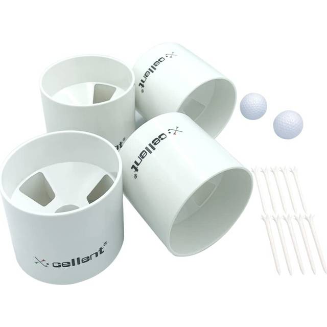 XCELLENT Golf Green Cups Plastic Golf Hole Cups for Backyard Practice Putting Green Outdoor Indoor Golf Putting Cup 2pcs Practic
