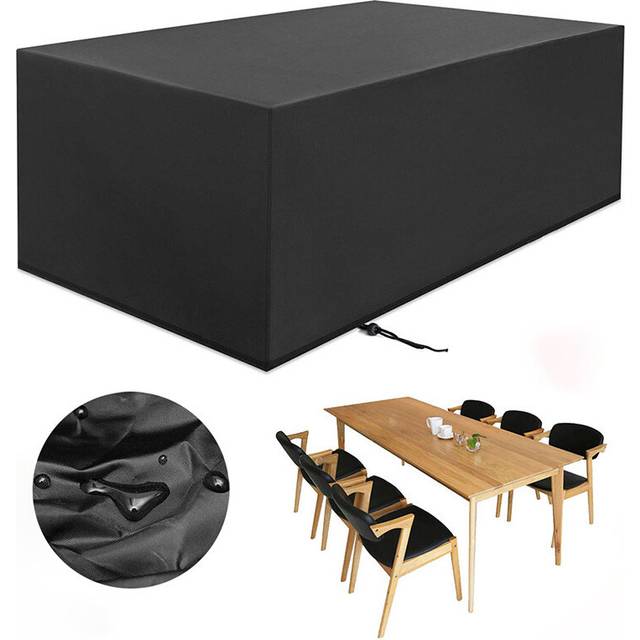 Furniture Cover Outdoor 210D Oxford Cloth Table Cover Black 270cm 1pc