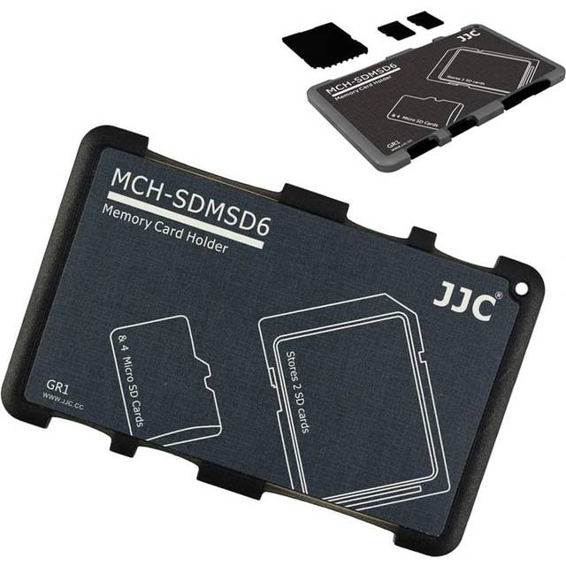 JJC Memory Card Case Portable Slim Holder Storage for 2 SD Cards + 4 Micro SD Cards