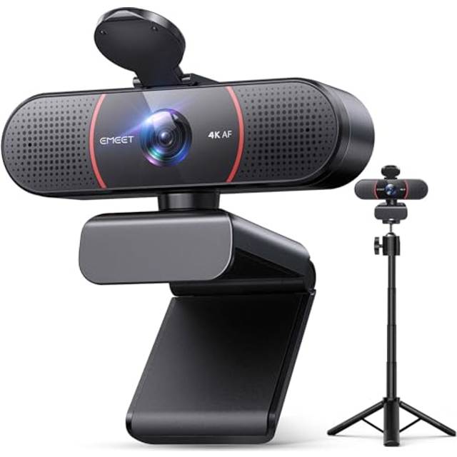 EMEET C960 4K Webcam for PC, 4K UHD Sony Sensor, TOF Auto Focus, Dual AI Noise-Cancelling Mics, Auto Light Correction, 66? FOV, Plug&Play Webcam with