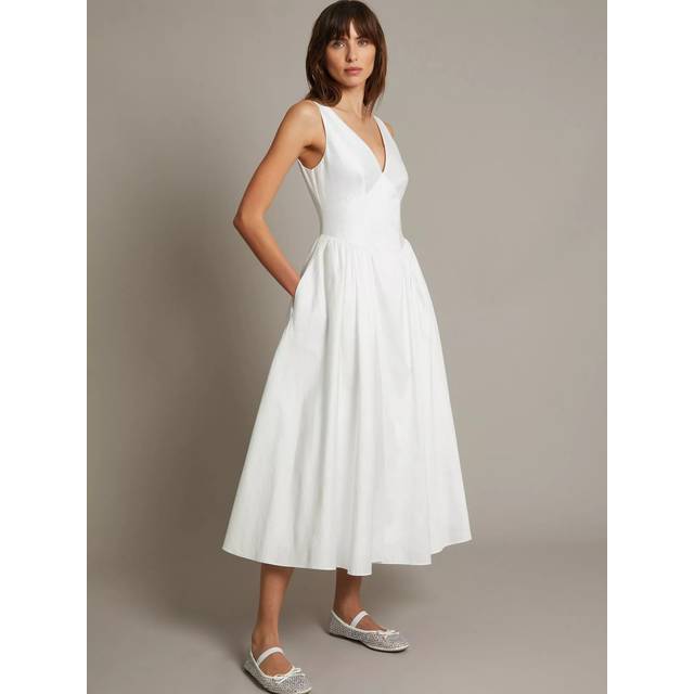 Monsoon Colette Flared Wedding Dress, Ivory