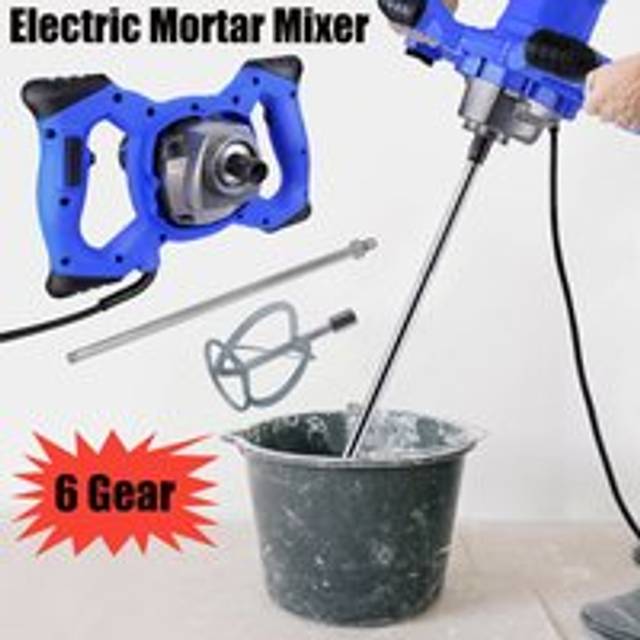 2600W Electric Plaster Paddle Mixer Drill Mortar Cement Paint Stirrer Whisk Tool