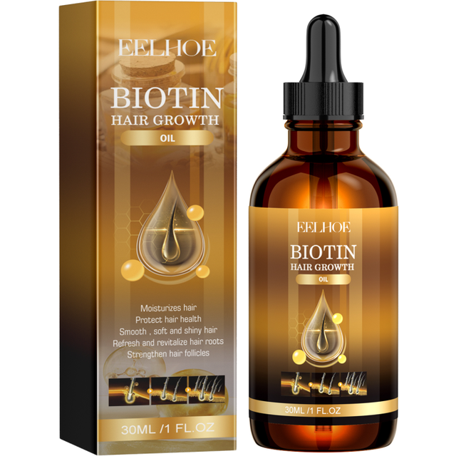 EELHOE Biotin Hair Essential Oil Deeply Moisturizes And Improves Scalp Massage Treatment Soft Hair Essential Oil