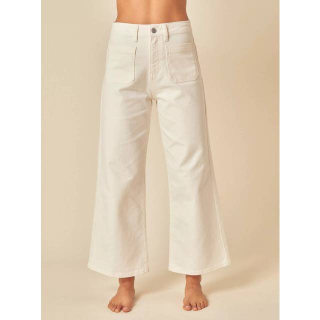 Nobody's Child Sailor Wide Leg Crop Jeans, White