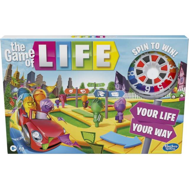 Hasbro Gaming The Game of Life Game, Family Board Game for 2 to 4 Players, for Kids Ages 8 and Up, Includes Colourful Pegs
