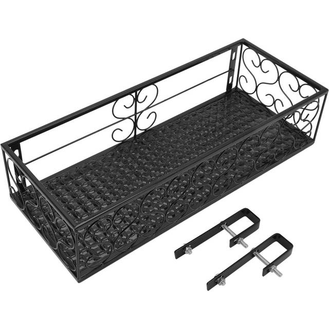 Balcony Flower Rack Hanging Flower Pot Hanger Hanging Wrought Iron Fence Indoor Windowsill Suitable for 2.5cm Railings