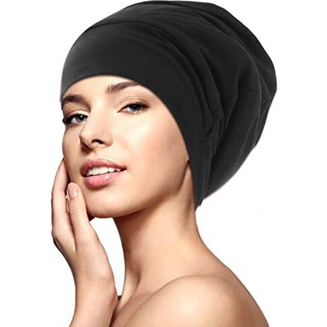 Silk Bonnet Sleep Cap Soft Hair Wrap Cover Satin Lined Beanie Adjustable Turban hat Nurse Cap Bonnet for Medium Curly Frizzy Hair Chemotherapy hat for