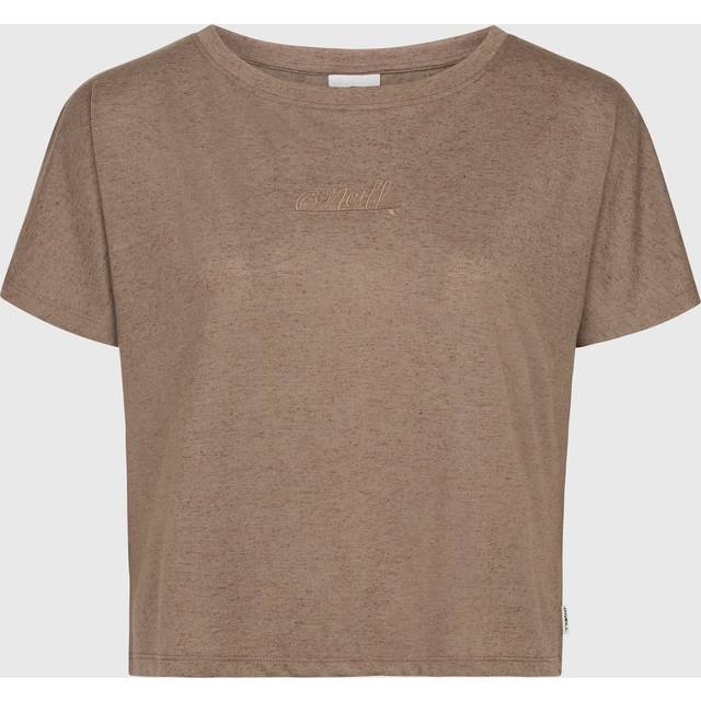 O'Neill - Women's Essentials Script Drape T-Shirt - T-shirt size XL, brown