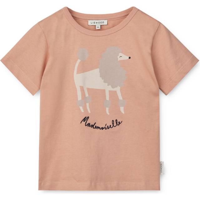 Liewood Apia Placement Shortsleeve Tshirt Stl. 116 unisex - Kortärmade T-shirts Från Magasin - Paris Mademoiselle / Pale Tuscany (116)