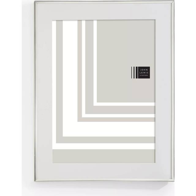 John Lewis Daya Poster Frame & Mount, Silver Plated