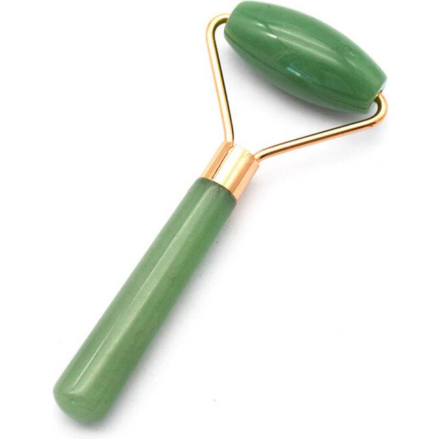 Small Green Aventurine  Jade Roller Straight Handle To Massage Neck, Face ,Eye Area Anti-Fine Line