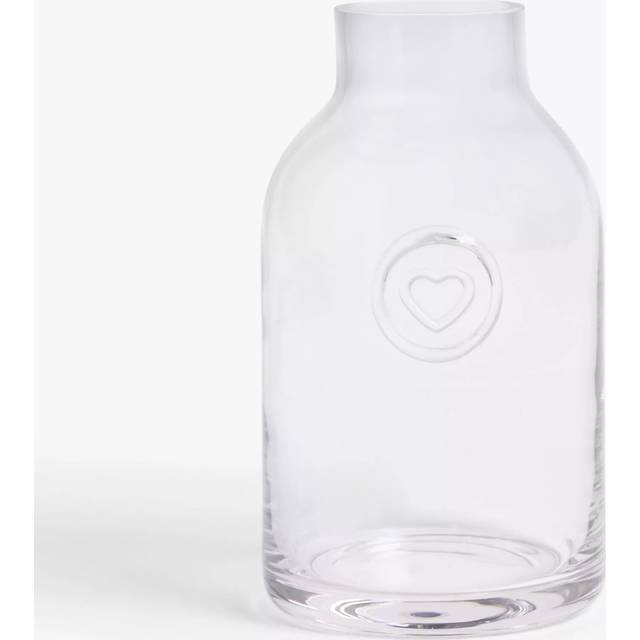 John Lewis Jam Jar Vase, H18cm, Clear