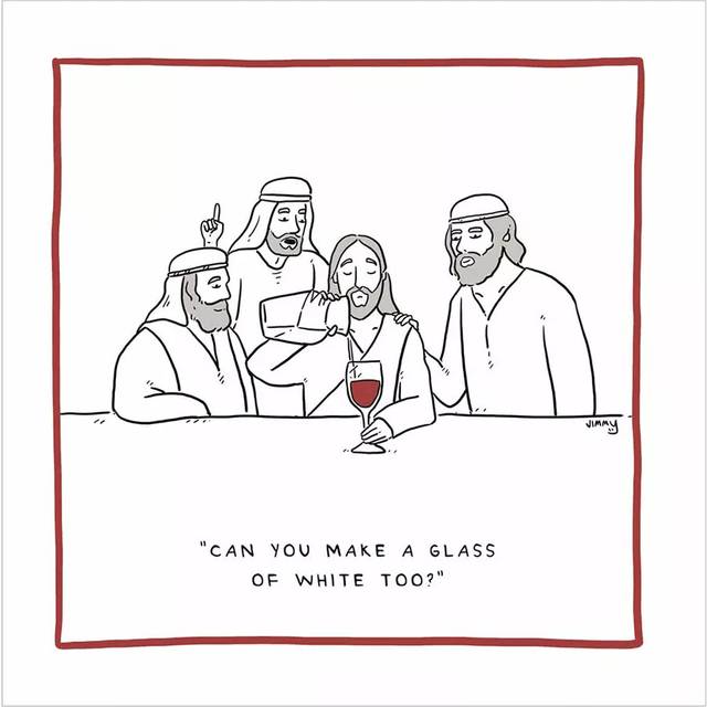 Woodmansterne White Wine Blank Greeting Card