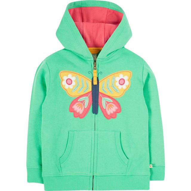 Frugi Girls Carbis Hoodie - Green, Green, Size Age: 4-5 Years - age: 4-5 YEARS