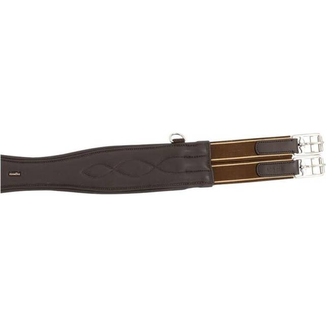Anatomical leather horse girth Premiere Quimper - Marron